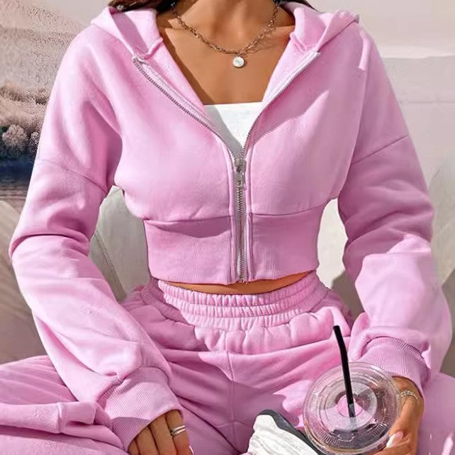 Sweatshirt And Two-piece Pants Women