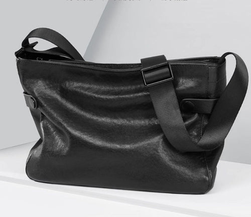 Men's Crossbody Bag Genuine Leather Backpack Cowhide Single Shoulder