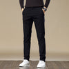 Men's Fleece-lined Slim Fit Tapered Casual Pants