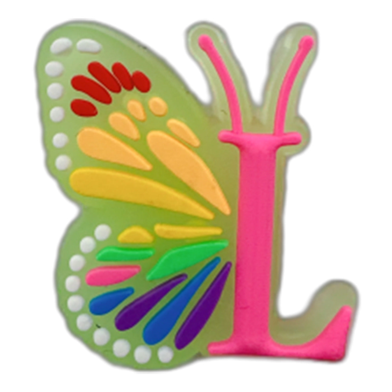 Letter Luminous Butterfly Shoe Ornament Shoe Buckle