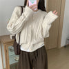Gentle Soft Twist Knit Cardigan Women Loose Short