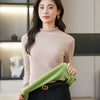 Fleece-lined Thickened Bottoming Shirt Women's Half High-necked