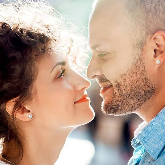 Pure Love - Earrings Set With Top-quality Moissanite S925 Silver And Platinum-plated Stud Earrings Are Fashionable And Trendy Accessories That Can Be Tested With A Diamond Pen