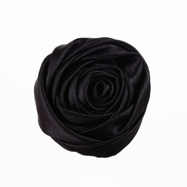 Rose Three-dimensional Bud Satin Fabric Flower Corsage Bridal Bouquet Ornament Accessories