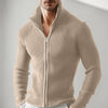Knitted Zip-up Turtleneck Cardigan For Men