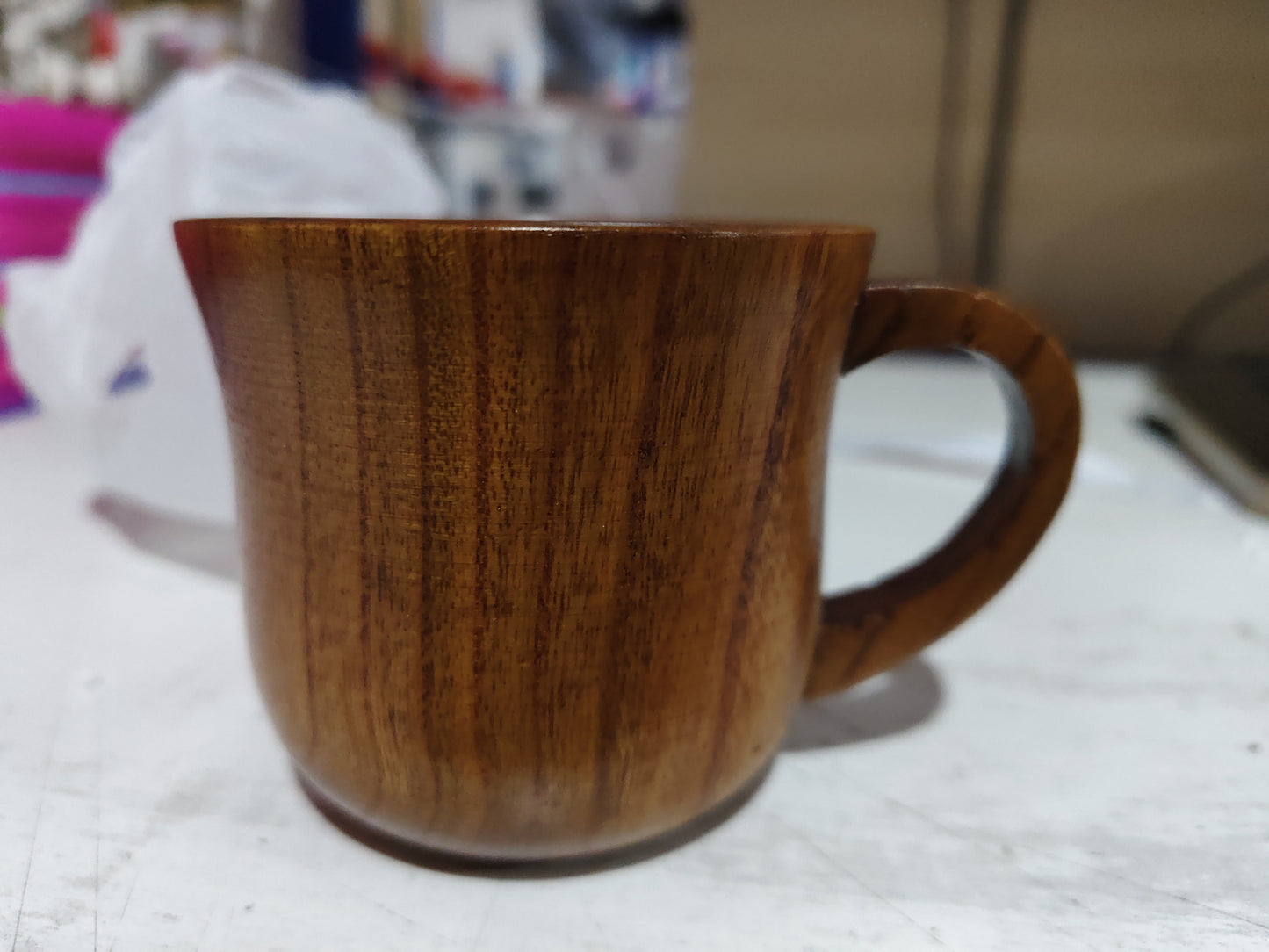 Natural Wood Cup Primitive Handmade Spruce Wooden Cup Breakfast Beer Milk Drinkware