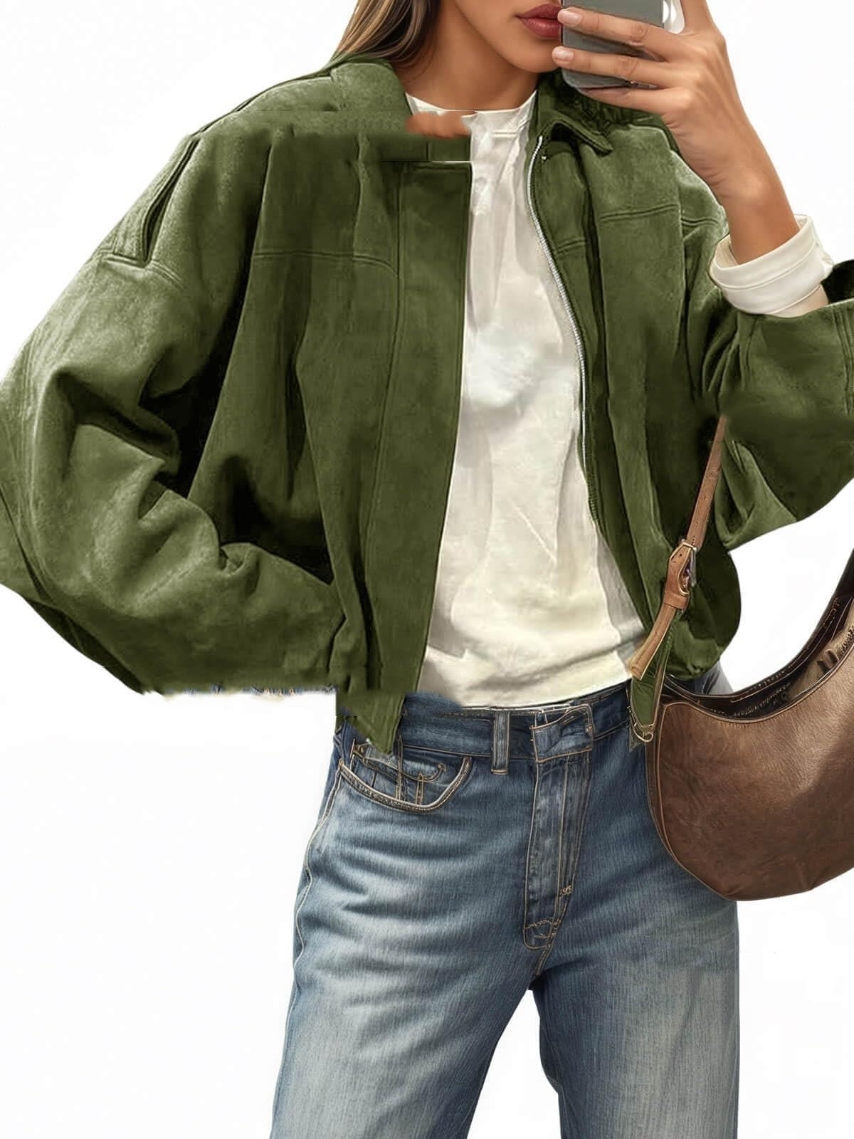 Fashion Pilot Zip-up Jacket Top