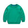 Boys Korean Round Neck Solid Color Loose Long Sleeve Pullover