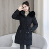 Large Fur Collar Coat Mid-length Thickened Cotton Jacket