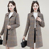 Middle-aged Mother Ladies Autumn Clothes Plaid Woolen Coat