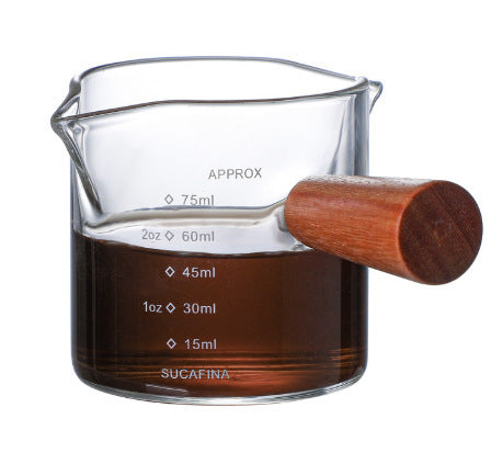 Italian Creative Milk Cup Glass Measuring Cup With Scale