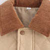 Autumn And Winter Corduroy Lapel Diamond Plaid Short Cotton Jacket All-matching