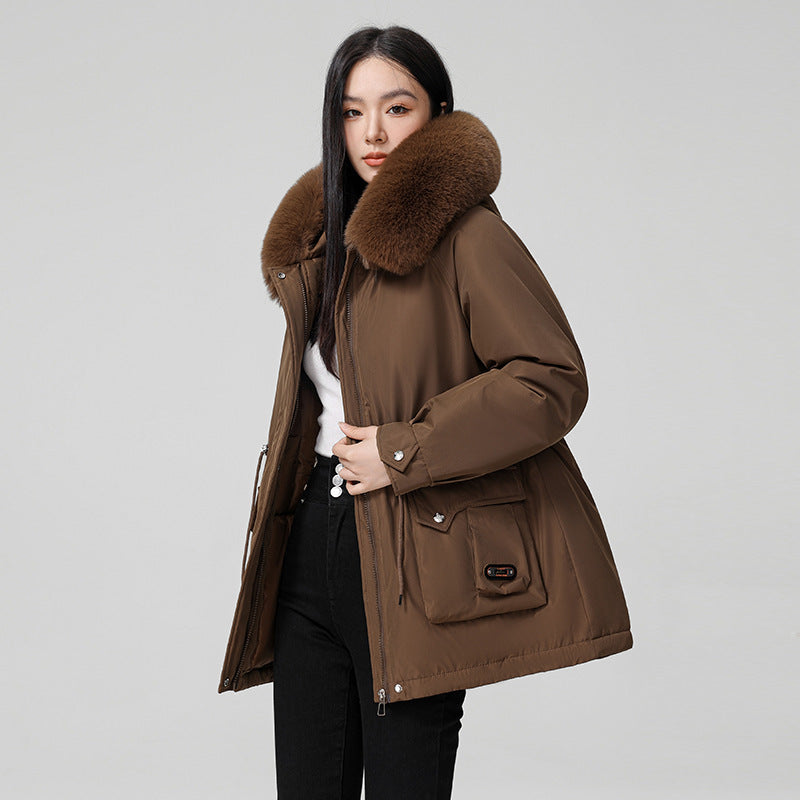 Hooded Padded Cotton Coat Women