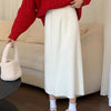 Women's Solid Color Casual Versatile Knitted Skirt