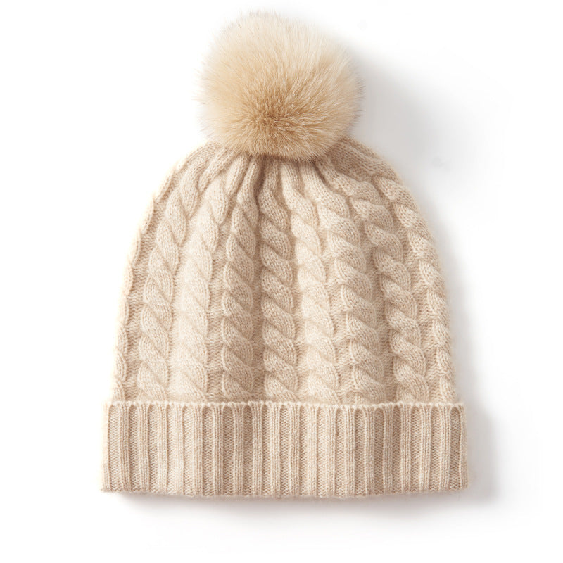 Autumn And Winter Super Soft Cashmere Women's Knitted Hat