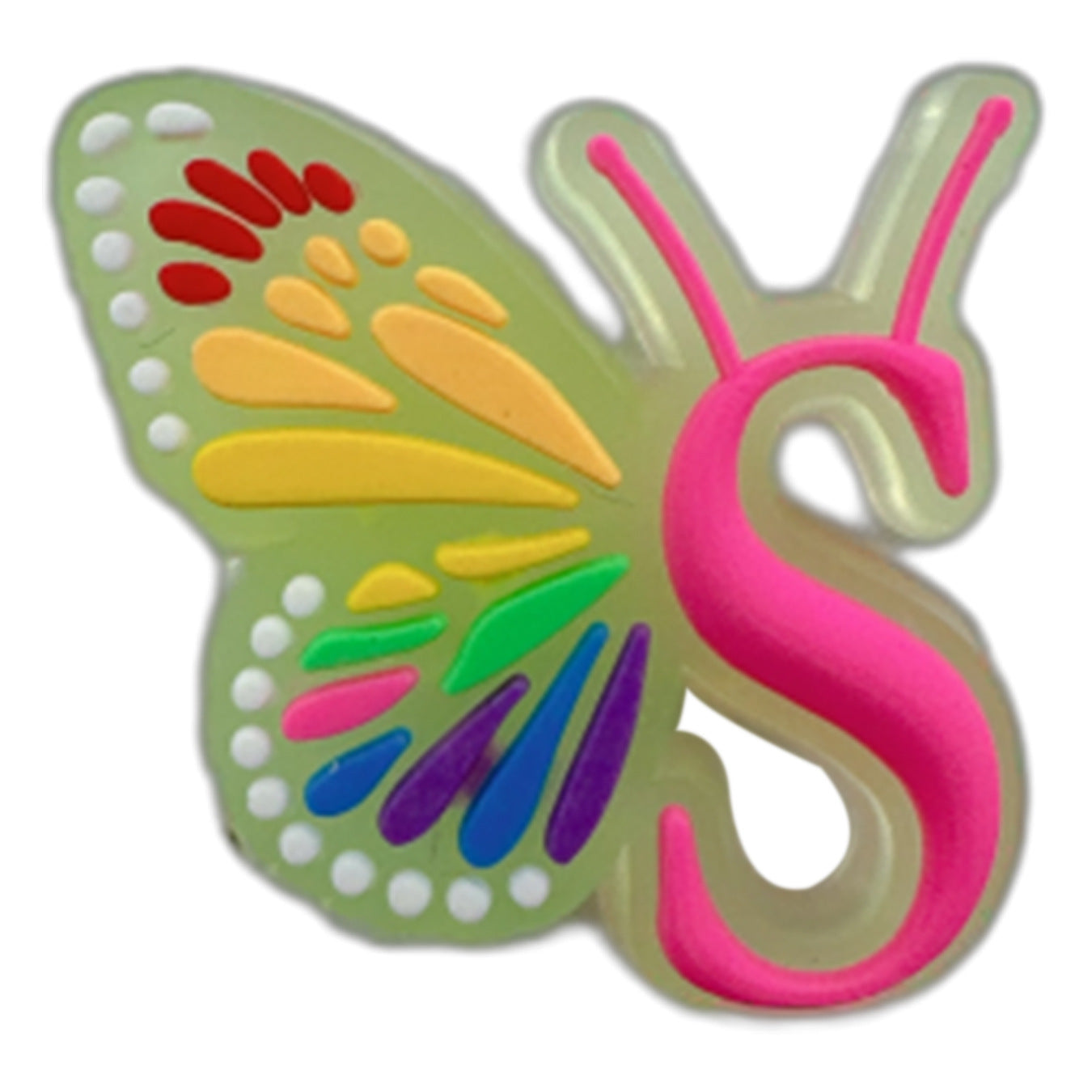 Letter Luminous Butterfly Shoe Ornament Shoe Buckle