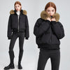 Women's Hooded Fur Collar Cotton-padded Clothes With Design Sense