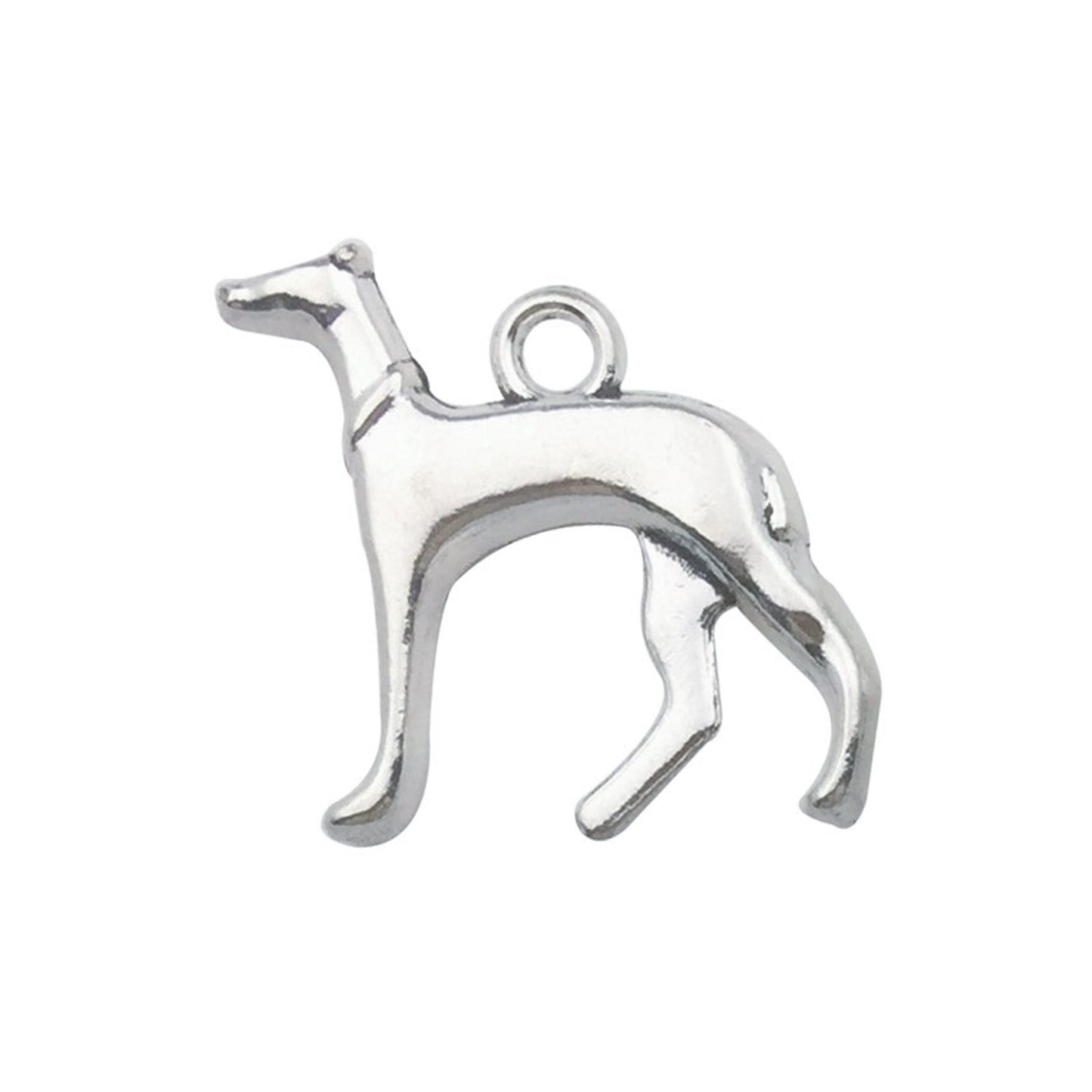 1 Antique Silver Alloy Animal Dog Series Pendant