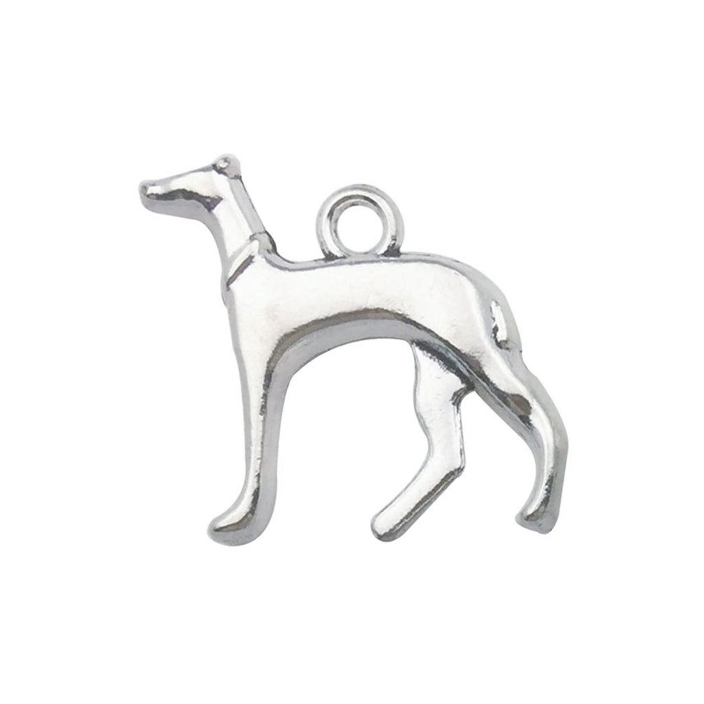 1 Antique Silver Alloy Animal Dog Series Pendant