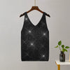 Ice Silk Knitted Bright Thread Diamond-encrusted V-neck Camisole