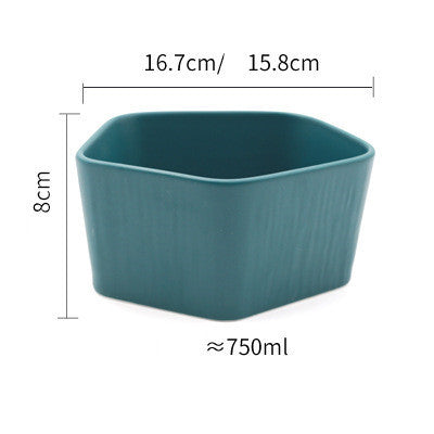 Nordic Creative Ceramic Western Food Plate With Wooden Handle