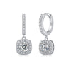 Dream Search - Earrings Set With 0.5-carat Top-quality Moissanite S925, Silver And Platinum-plated Stud Earrings, A Fashionable And Trendy Accessory That Can Be Tested With A Diamond Pen