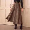 Elegant Retro Women's High Waist Plaid Ribbon Pocket Casual Skirt
