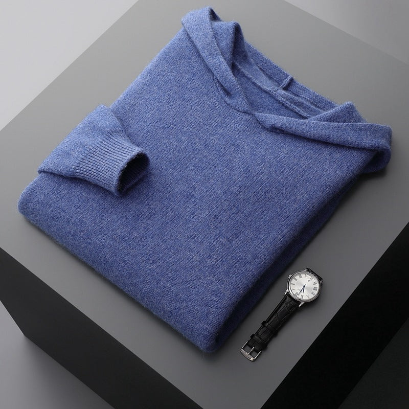 Men's Knitted Cashmere Long-sleeve Hoodie