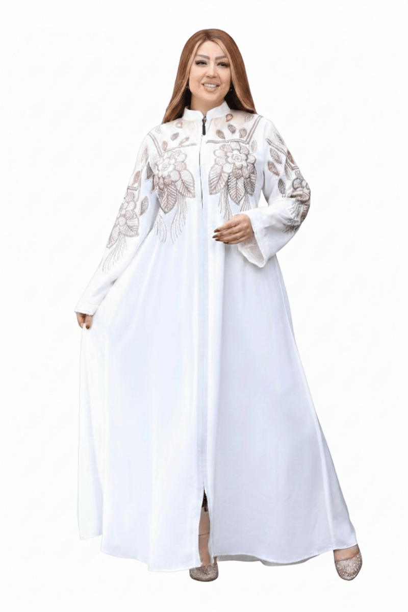 عباية عالية الفخامة بخامة حرير بتفاصيل أنيقة - Eshtree