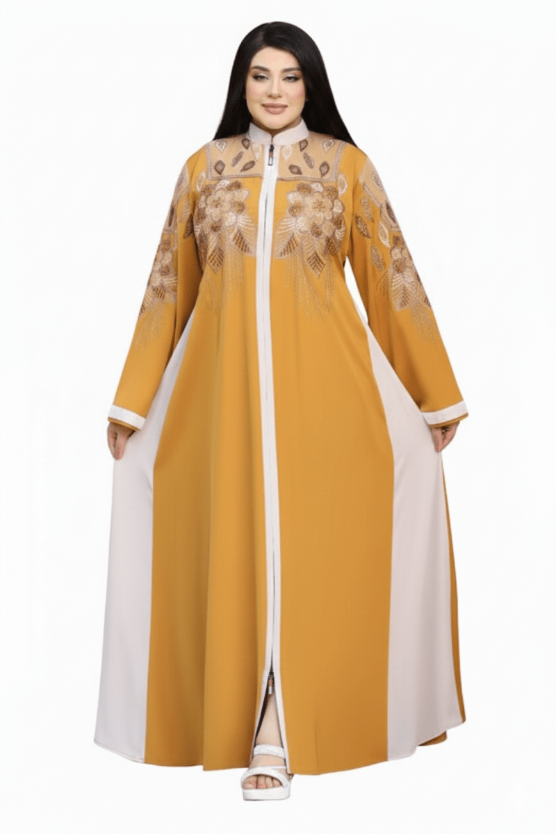 عباية عالية الفخامة بخامة حرير بتفاصيل أنيقة - Eshtree