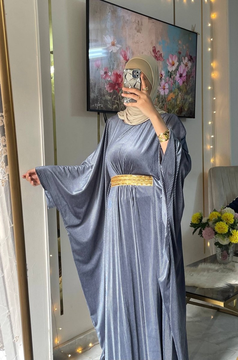 عباية أنيقة للمناسبات بخامة القطيفة الفرنساوي - Eshtree