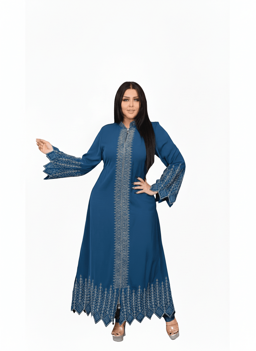 عباية انيقة من الحرير المطرز بقَصّة عالية الفخامة - Eshtree