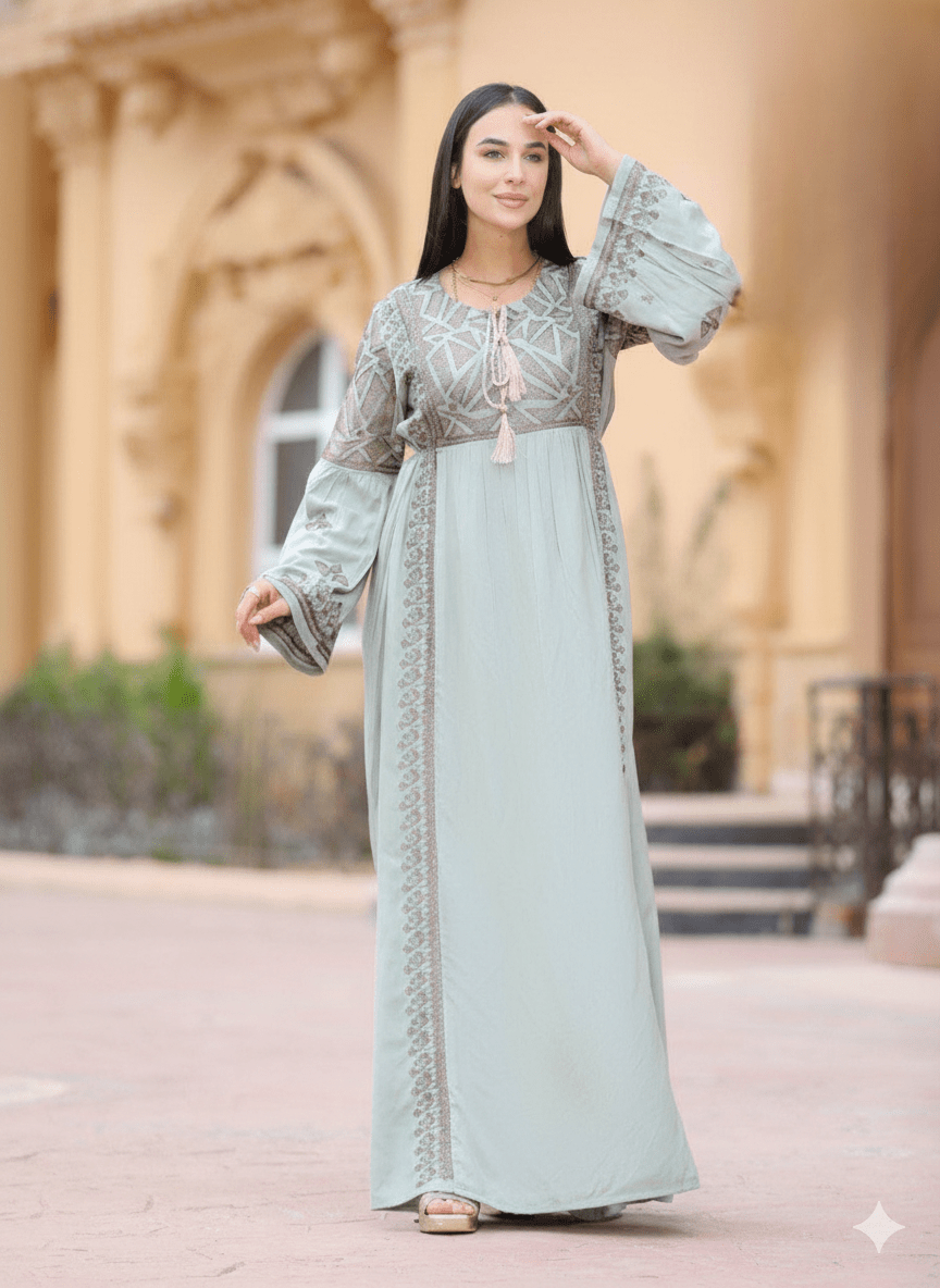 عباية استقبال بلون هادئ وتصميم مريح للاستخدام اليومي - Eshtree