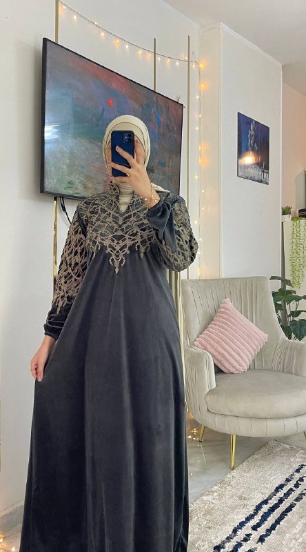 عباية بخامة القطيفة الهايدي المميزة عالية الجودة - Eshtree