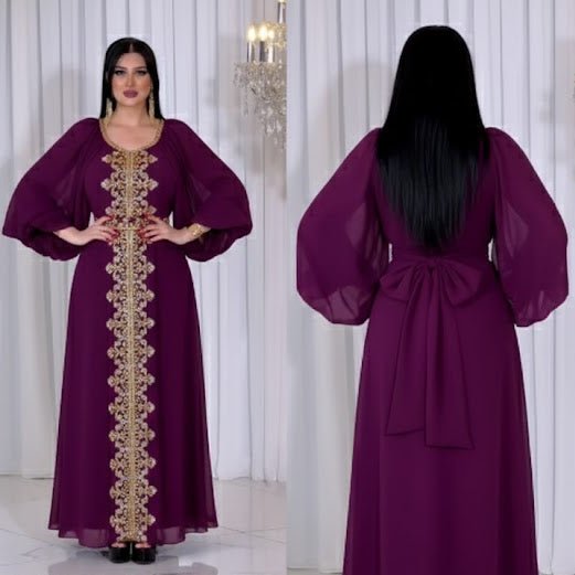 عباية بلمسة ملكية وتطريز تراثي فاخر - Eshtree