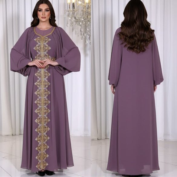 عباية بلمسة ملكية وتطريز تراثي فاخر - Eshtree