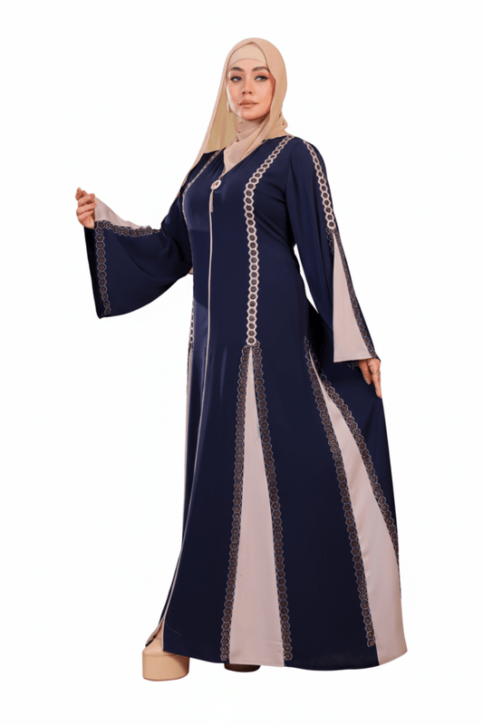 عباية حرير بتفاصيل ناعمة للمناسبات - Eshtree