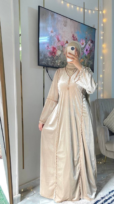 عباية قطيفة فرنساوي مضلع ناعمة وراقية - Eshtree