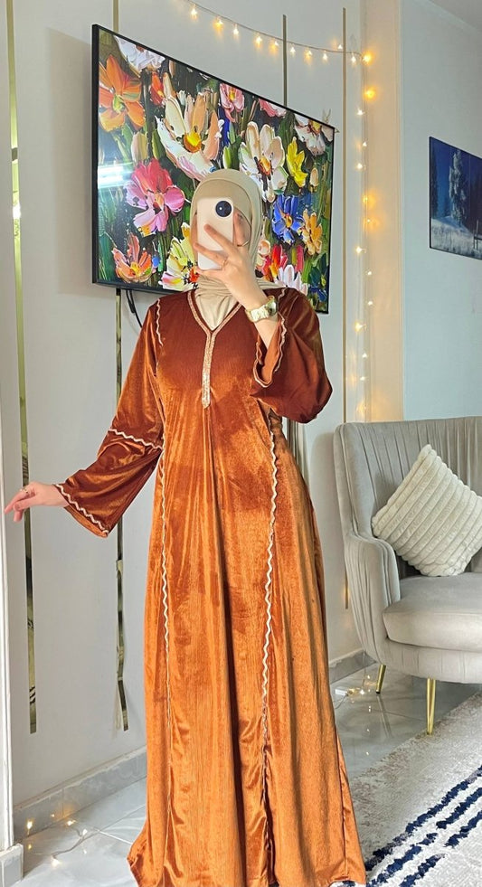 عباية قطيفة فرنساوي مضلع ناعمة وراقية - Eshtree