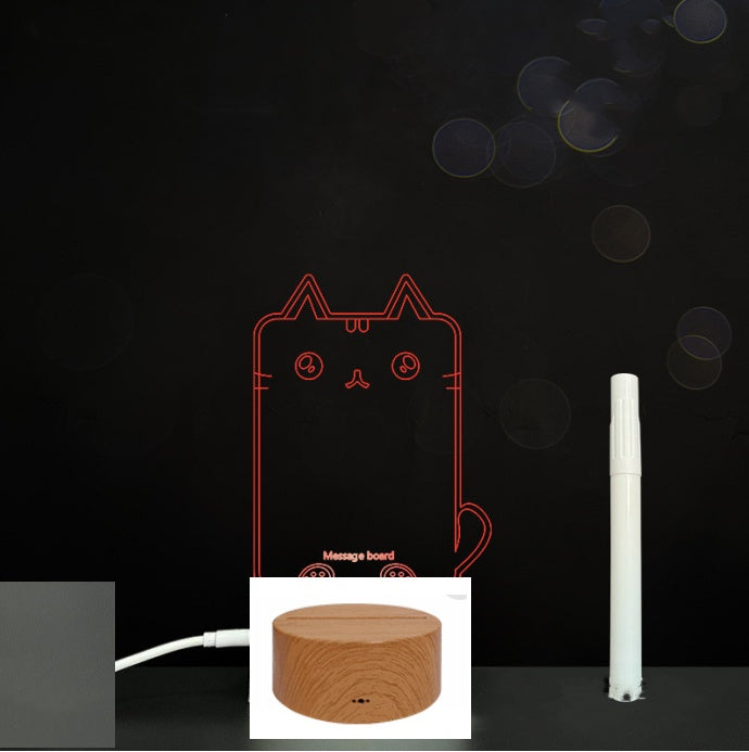 لوحة أكريليك ثلاثية الأبعاد مع إضاءة LED للوحة رسائل بخط اليد