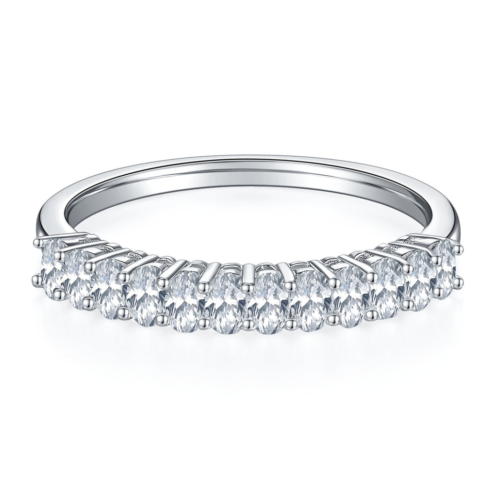 Light And Shadow Bloom - A Wedding Ring Set With Top-quality Moissanite S925 Silver And Platinum-plated Diamond Can Be Inspected With A Diamond Pen