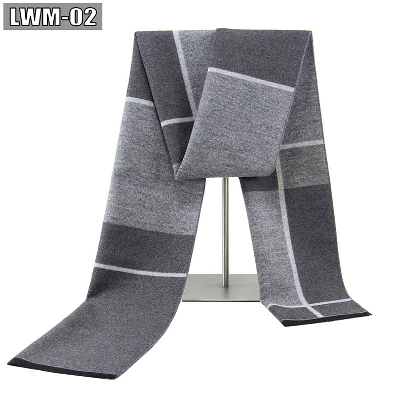Men's Scarf European And American Cashmere Autumn And Winter Business Plaid