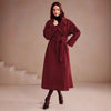 Women's Double-breasted Long Wool Coat With Suit Collar