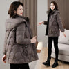 Down Cotton-padded Jacket Women's Mid-length Hooded