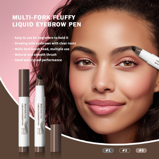 Multi-fork Plush Water Eyebrow Pencil Waterproof And Durable