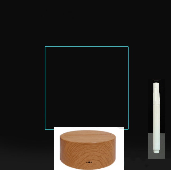 لوحة أكريليك ثلاثية الأبعاد مع إضاءة LED للوحة رسائل بخط اليد