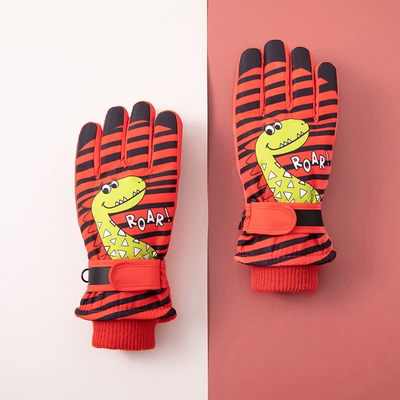 Skiing Fleece-lined Touch Screen Riding Five Finger Gloves