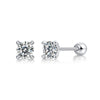 Time Imprint - Earrings Set With 0.5-carat Top-quality Moissanite S925 Silver And Platinum-plated Stud Earrings, A Fashionable And Trendy Accessory, Can Be Tested With A Diamond Pen