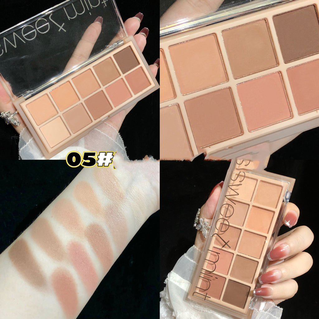 10Shades Of Eyeshadow Pearly Matte Earth Lasting Palette