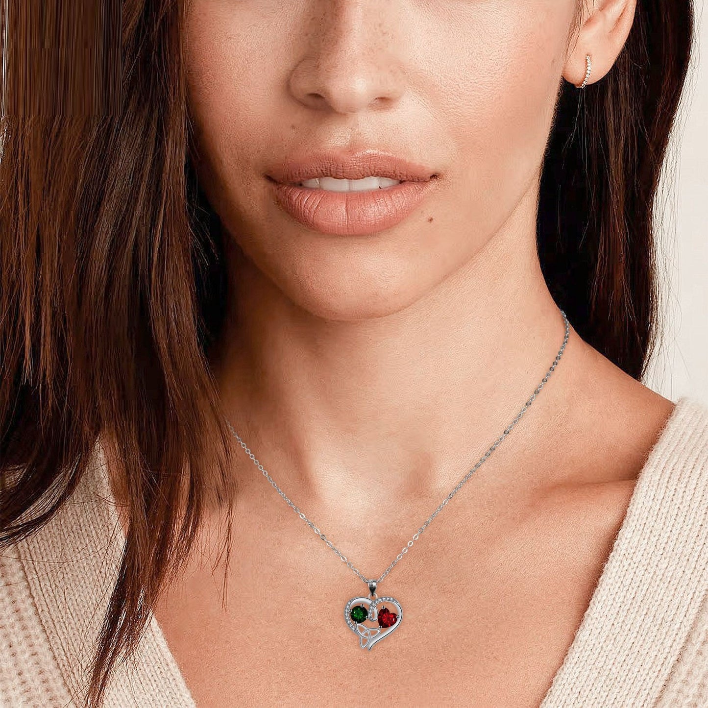 Romantic Temperament Heart-shaped Pendant Necklace